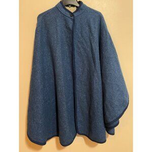 Hourihan by Jimmy Hourihan Dublin removable scarf Wool cape color blue vintage